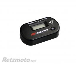 Compteur d'heures SCAR Sans-fil avec Velcro noir