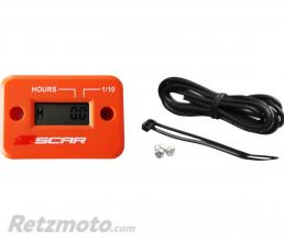 Compteur d'heures SCAR filaire avec Velcro orange