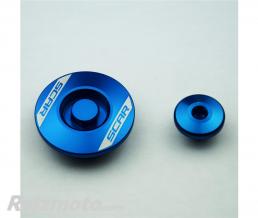 Bouchons carter moteur lat�raux SCAR bleu Yamaha