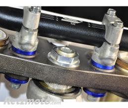 Douilles SCAR alu bleu Yamaha YZ250F