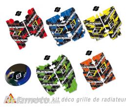 BLACKBIRD Kit d�co de cache radiateur BLACKBIRD Dream Graphic 3 rouge Honda CRF250R