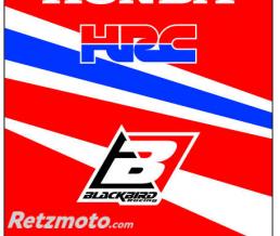 Kit d�co de cache radiateur BLACKBIRD Replica Team HRC 2017 Honda CRF450R