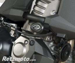 Tampons de protection R&G RACING Aero noir Kawasaki KLZ1000 Versys