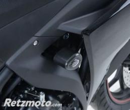 Tampons de protections R&G RACING Aero Race version noir Yamaha YZF-R3