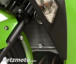 Protection de radiateur R&G RACING noir Kawasaki
