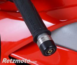 Embouts de guidon R&G RACING noir Ducati V4 Panigale