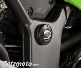 Insert de cadre droit R&G RACING noir Kawasaki Z300/Ninja 300/ZX250R Ninja