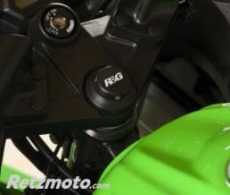 Insert ecrou de direction R&G RACING noir Kawasaki Ninja 300