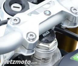Insert ecrou de direction R&G RACING noir Kawasaki ZX10R