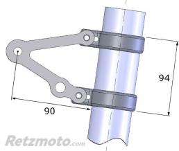 Support de phare LSL Clubman inox universel �54mm