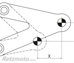 Commandes recul�es fixes LSL s�lection standard argent Kawasaki ER6