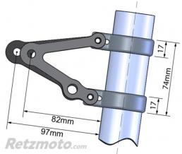 Support de phare avec insert clignotants LSL �45