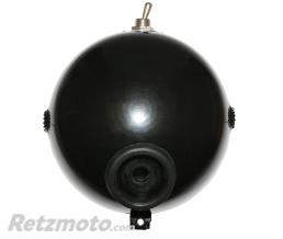 PHARE-PROJECTEUR CYCLO ADAPTABLE PEUGEOT-MBK ROND NOIR AVEC INTERRUPTEUR  