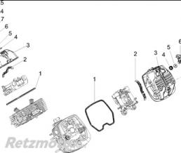 Couvre Culasse Moto guzzi V7 III Rouge-1A011149