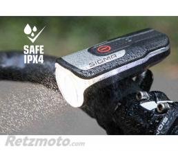 ECLAIRAGE VELO USB AV SUR CINTRE SIGMA AURA 80 LUX (AUTONOMIE 4H MODE STANDARD, 6H MODE MEDIUM ET 15H MODE ECO) NOIR - HOMOLOGUE - ADAPTE L'ECLAIRAGE EN FONCTION DE LA LUMINOSITE