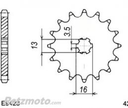 KIT CHAINE YAMAHA YZ 80 '80 14X51 RK428HZ(3R1)CHAINE 428 RENFORCEE (Qualit� origine)