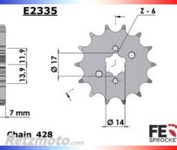 KIT CHAINE GILERA 50 SMT '11/16 13X52 428H(Adaptation en 428) CHAINE 428 RENFORCEE (Qualit� origine)