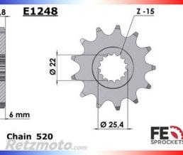 KIT CHAINE ACIER HUSABERG 501 FE '13/18 14X52 RK520FEX CHAINE 520 RX'RING SUPER RENFORCEE (Qualit� origine)