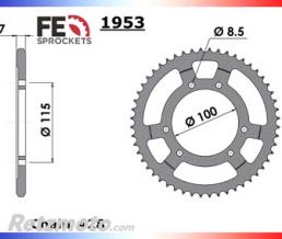 KIT CHAINE CONTI WSM 50 '03/04 12X49 428H CHAINE 428 RENFORCEE 