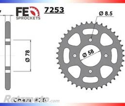 KIT CHAINE ACIER MASH 125 MASH CAFE RACER'14 15X45 428H CHAINE RENFORCEE (Qualit� origine)