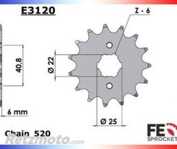 KIT CHAINE ACIER SYM 250 QUADLANDER '05/07 15X38 RK520SO CHAINE 520 O'RING RENFORCEE (Qualit� origine)