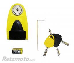 ANTIVOL BLOQUE DISQUE AUVRAY B-LOCK 10 AVEC ALARME SONORE DIAM 10 mm JAUNE (CLASSE SRA)