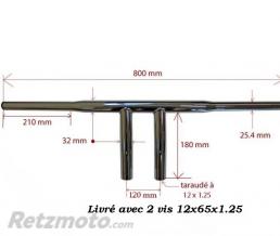 Guidon moto Wishbone 800x200mm Honda VT 600 Shadow chrome homologu�