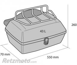 TOP CASE MOTO CUSTOM MODELE TRAVEL 43L