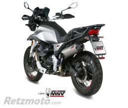Silencieux echappement Moto Guzzi V85TT Oval Titane embout carbone