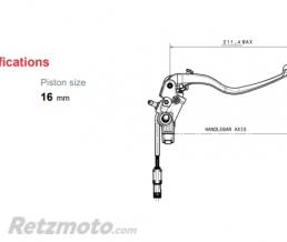 Ma�tre cylindre frein radial Brembo PR16x21 titane-910D34119