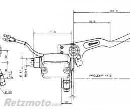 Ma�tre cylindre frein Ducati Supersport 600 91-97 PS13 noir avec reservoir-10462077