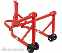 BEQUILLE STAND MOTO AV FIXATION SOUS TE DE FOURCHE ACIER ROUGE