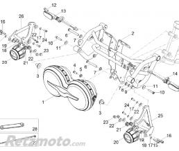 Support phare additionnel gauche Moto guzzi V85TT Travel-2B005952