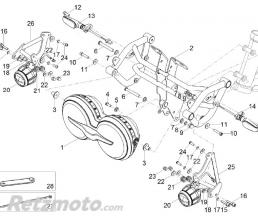 Support phare additionnel droit Moto guzzi V85TT Travel-2B005953
