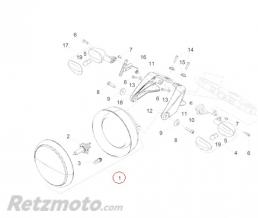 Optique de Phare MOTO GUZZI V7/V9/1400 Audace-2D000386