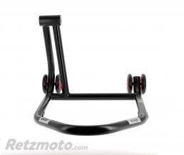 B�quille monobras gauche BIHR Home Track noir mat roues rouge