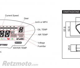 Compteur de vitesse multifonction Daytona DEVA01-89363
