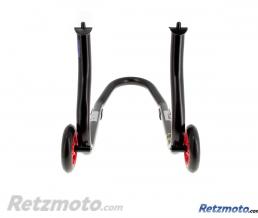B�quille avant Home Track fixe noir mat roues rouge