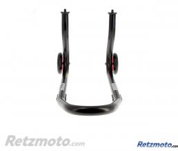 B�quille avant Home Track fixe noir mat roues rouge
