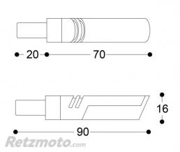 Clignotant led IDEA B-LUX NOIR BARRACUDA (paire) 