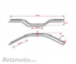 GUIDON RACING 22mm NOIR BARRACUDA