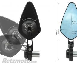 R�troviseurs Embout de Guidon FLAT RACER (la paire)