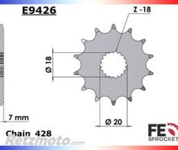Kit chaine - Bullit 125 HERO '17 15X51(Qualit� origine)CHAINE 428H RENFORCEE avec Attache Rapide