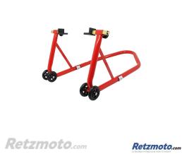 LEVE/BEQUILLE MOTO STAND AR UNIVERSEL ACIER ROUGE AVEC PATIN