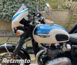 Saut de vent Triumph Bonneville T120/T100 2016> (Fusion blanc & Aegean Bleu)