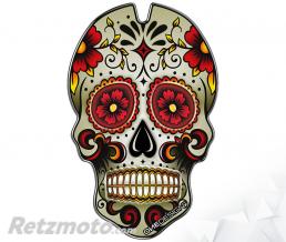 ONE DESIGN Prot�ge R�servoir TETE DE MORT 1 Pi�ce Format : 100x156.5mm Couleur Rouge.