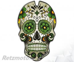 ONE DESIGN Prot�ge R�servoir TETE DE MORT 1 Pi�ce Format : 100x156.5mm Couleur Vert.