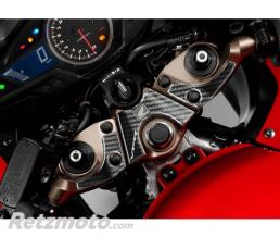 ONE DESIGN Prot�ge T de fourche Carbone pour Honda 800 VFR de 2015 Format : 333,1X65mm.