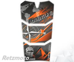 ONE DESIGN Prot�ge R�servoir (3 Pi�ces) Format : 109.8x199.4mm Look Rayure Orange Ktm 1090 Adv/Adv R - 1290 Adv R/ Adv S
