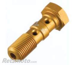 FRANCE EQUIPEMENT. VIS PASSAGE HUILE LONGUE ALU M10X100 COULEUR OR